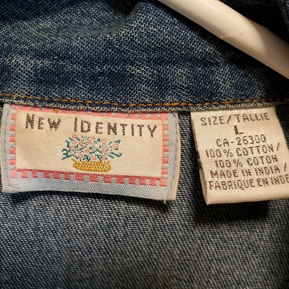Cat Jean Jacket Vintage Women's Large. New Identity. - Picture 4 of 6